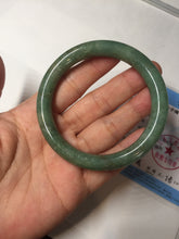 Load image into Gallery viewer, 55.7mm Certified 100% natural Type A dark green/brown round cut jadeite jade bangle BM9-5368
