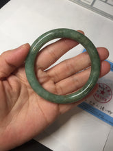 Load image into Gallery viewer, 55.7mm Certified 100% natural Type A dark green/brown round cut jadeite jade bangle BM9-5368
