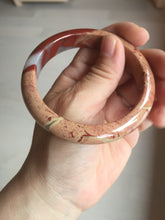 Load image into Gallery viewer, 58mm 100% natural red jasper stone(红碧玉,鸡血石) bangle XY105
