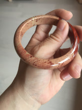 Load image into Gallery viewer, 58mm 100% natural red jasper stone(红碧玉,鸡血石) bangle XY105
