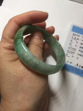 Load image into Gallery viewer, 55mm Certified type A 100% Natural sunny green yellow brown oval Jadeite bangle AD114-6635
