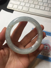 Load image into Gallery viewer, 55mm 100% natural type A icy watery light green yellow jadeite jade bangle Y155-5249
