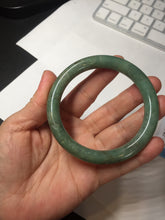 Load image into Gallery viewer, 55.7mm Certified 100% natural Type A dark green/brown round cut jadeite jade bangle BM9-5368
