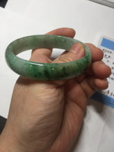 Load image into Gallery viewer, 55mm Certified type A 100% Natural sunny green yellow brown oval Jadeite bangle AD114-6635
