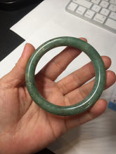 Load image into Gallery viewer, 55.7mm Certified 100% natural Type A dark green/brown round cut jadeite jade bangle BM9-5368
