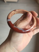 Load image into Gallery viewer, 58mm 100% natural red jasper stone(红碧玉,鸡血石) bangle XY105
