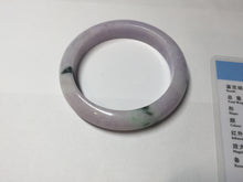 Load image into Gallery viewer, SOld! pleae don&#39;t order. Thanks. 55mm certified 100% natural type A sunny green/purple jadeite jade bangle BN86-8721
