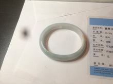 Load image into Gallery viewer, 47mm Certified Type A 100% Natural light green/yellow Jadeite Jade oval bangle AJ69-0615
