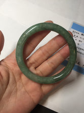 Load image into Gallery viewer, 55.5mm Certified 100% natural Type A dark green/brown round cut jadeite jade bangle BM10-5373
