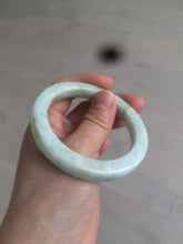 Load image into Gallery viewer, 53.5mm certified Type A 100% Natural light green/brown square Jadeite Jade bangle R104-1761
