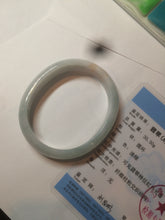 Load image into Gallery viewer, 47mm Certified Type A 100% Natural light green/yellow Jadeite Jade oval bangle AJ69-0615
