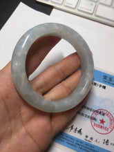 Load image into Gallery viewer, 55mm 100% natural type A icy watery light green yellow jadeite jade bangle Y155-5249
