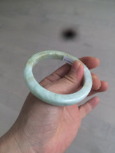 Load image into Gallery viewer, 53.5mm certified Type A 100% Natural light green/brown square Jadeite Jade bangle R104-1761
