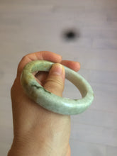 Load image into Gallery viewer, 54.5mm certified Type A 100% Natural light green/brown square Jadeite Jade bangle R103-1760
