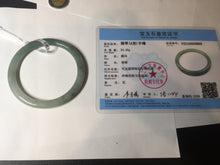 Load image into Gallery viewer, 55.8mm certified 100% natural type A icy watery dark green/gray round cut jadeite jade bangle BL9-9869
