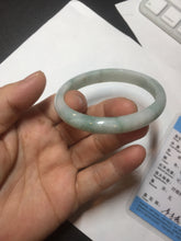 Load image into Gallery viewer, 51.5mm certified Type A 100% Natural light green with green floating flowers oval Jadeite Jade bangle BQ7-3801
