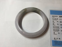 Load image into Gallery viewer, 57.5mm certified Type A 100% Natural dark green purple white Jadeite Jade bangle Y156-3005
