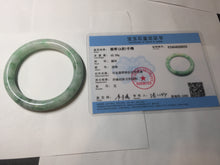 Load image into Gallery viewer, 卖了 56mm certified 100% natural type A sunny green round cut jadeite jade bangle AD116-6633
