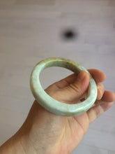 Load image into Gallery viewer, 54.5mm certified Type A 100% Natural light green/brown square Jadeite Jade bangle R103-1760
