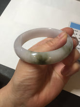 Load image into Gallery viewer, 57.5mm certified Type A 100% Natural dark green purple white Jadeite Jade bangle Y156-3005
