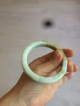 Load image into Gallery viewer, 54.5mm certified Type A 100% Natural light green/brown square Jadeite Jade bangle R103-1760
