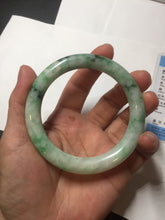 Load image into Gallery viewer, 卖了 56mm certified 100% natural type A sunny green round cut jadeite jade bangle AD116-6633
