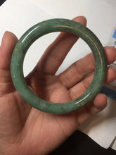 Load image into Gallery viewer, 55.3mm Certified 100% natural Type A dark green/brown round cut jadeite jade bangle BM11-5374
