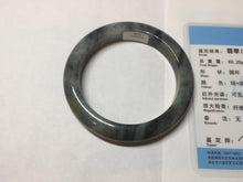 Load image into Gallery viewer, 54.5mm certified Type A 100% Natural dark green/black(青花)/red/brown Jadeite Jade bangle PD126-6288

