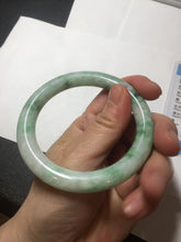 Load image into Gallery viewer, 卖了 56mm certified 100% natural type A sunny green round cut jadeite jade bangle AD116-6633
