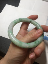 Load image into Gallery viewer, 卖了 56mm certified 100% natural type A sunny green round cut jadeite jade bangle AD116-6633
