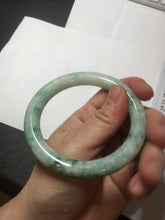 Load image into Gallery viewer, 卖了 56mm certified 100% natural type A sunny green round cut jadeite jade bangle AD116-6633
