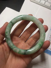 Load image into Gallery viewer, 卖了 56mm certified 100% natural type A sunny green round cut jadeite jade bangle AD116-6633
