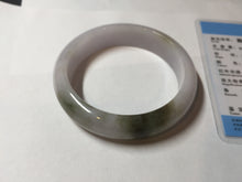 Load image into Gallery viewer, 57.5mm certified Type A 100% Natural dark green purple white Jadeite Jade bangle Y156-3005
