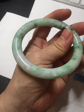 Load image into Gallery viewer, 卖了 56mm certified 100% natural type A sunny green round cut jadeite jade bangle AD116-6633
