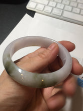 Load image into Gallery viewer, 57.5mm certified Type A 100% Natural dark green purple white Jadeite Jade bangle Y156-3005
