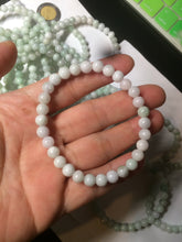 Load image into Gallery viewer, 6-6.4mm 100% natural type A green/white jadeite jade beads bracelet group BF94
