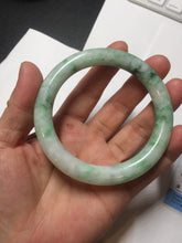 Load image into Gallery viewer, 卖了 56mm certified 100% natural type A sunny green round cut jadeite jade bangle AD116-6633
