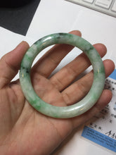 Load image into Gallery viewer, 卖了 56mm certified 100% natural type A sunny green round cut jadeite jade bangle AD116-6633
