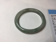 Load image into Gallery viewer, 50mm certified Type A 100% Natural icy watery light green red oval Jadeite Jade bangle BQ8-3804
