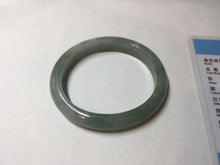 Load image into Gallery viewer, 50mm certified Type A 100% Natural icy watery light green red oval Jadeite Jade bangle BQ8-3804
