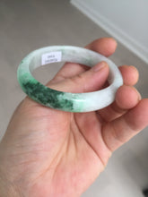 Load image into Gallery viewer, 47mm certified 100% natural Type A sunny green white oval jadeite jade bangle BP49-9340
