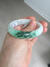 Load image into Gallery viewer, 47mm certified 100% natural Type A sunny green white oval jadeite jade bangle BP49-9340
