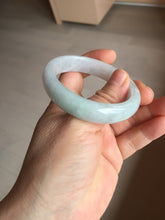 Load image into Gallery viewer, 50mm Type A 100% Natural light green/purple oval Jadeite Jade bangle BM70
