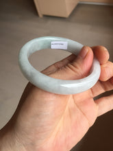 Load image into Gallery viewer, 50mm Type A 100% Natural light green/purple oval Jadeite Jade bangle BM70
