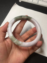 Load image into Gallery viewer, 62.5mm 100% natural certified light green purple pink jadeite jade bangle BN36
