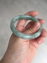 Load image into Gallery viewer, 50mm certified Type A 100% Natural icy watery light green red oval Jadeite Jade bangle BQ8-3804
