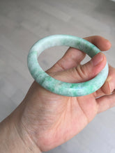 Load image into Gallery viewer, 55.6 mm Certified type A 100% Natural sunny green/white Jadeite bangle AY83-3466
