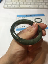 Load image into Gallery viewer, 54mm Certified 100% natural Type A oily dark green/gray/black (老油青) jadeite jade bangle PD128-6285
