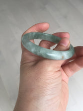 Load image into Gallery viewer, 50mm certified Type A 100% Natural icy watery light green red oval Jadeite Jade bangle BQ8-3804
