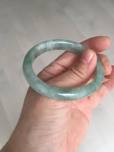 Load image into Gallery viewer, 50mm certified Type A 100% Natural icy watery light green red oval Jadeite Jade bangle BQ8-3804
